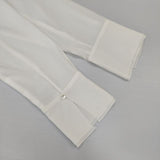 IENA TA/PL ノーカラーブラウス 定価15400円 ブラウス シャツ 24SS オフホワイト レディース イエナ【中古】6-0910M∞