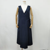 かぐれ コットンヘンプラップワンピース 25SS GAA4-26M004 カシュクール 前後2way ワンピース ネイビー レディース かぐれ/KAGURE【中古】6-0906S◎