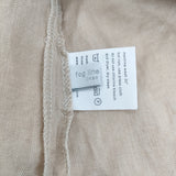 fog linen work リネン 前後2way フレンチスリーブ シャツ ベージュ レディース フォグリネンワーク【中古】6-0810S◎
