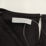 fog linen work リネン 袖ドローコード 半袖 ワンピース ブラック レディース フォグリネンワーク【中古】6-0810S◎