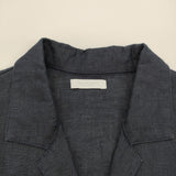 fog linen work メイベルワンピース リネンシャツドレス ワンピース ネイビー レディース フォグリネンワーク【中古】6-0811S♪