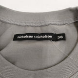 nicholson and nicholson BALLET-SOLID クルーネック サイズ38 ノースリーブ ワンピース グレー レディース ニコルソンアンドニコルソン【中古】6-0810S◎
