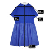 cion コットンTシャツコンビワンピース 19-24125 半袖 ワンピース ブルー レディース シオン【中古】6-0810S◎