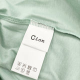 cion コットンリンガーTシャツ フレンチブル 19-09231 半袖Ｔシャツ カットソー ミントグリーン レディース シオン【中古】6-0810S◎