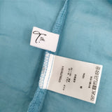T.tutie ティードットツチエ フリル強撚コットンフレンチスリーブブラウス 0726UT61311 ブラウス シャツ ミズイロ レディース【中古】6-0810S◎