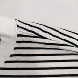 T.tutie ティードットツチエ ボーダーフレンチスリーブTシャツ 0726UT71313 カットソー ブラック ホワイト レディース【中古】6-0810S◎