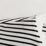 T.tutie ティードットツチエ ボーダーフレンチスリーブTシャツ 0726UT71313 カットソー ブラック ホワイト レディース【中古】6-0810S◎