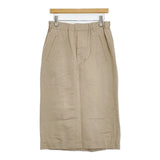 MARGARET HOWELL LINEN COTTON TWILL リネンコットンツイルスカート 定価37400円 578-5132009 ロングスカート 25SS ベージュ レディース マーガレットハウエル【中古】6-0920M∞