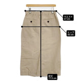 MARGARET HOWELL LINEN COTTON TWILL リネンコットンツイルスカート 定価37400円 578-5132009 ロングスカート 25SS ベージュ レディース マーガレットハウエル【中古】6-0920M∞
