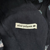 mina perhonen light berry aas4534 定価55000円 刺繍 レーヨンリネン イージー パンツ ネイビー レディース ミナペルホネン【中古】6-0811G♪
