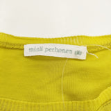 mina perhonen promenade ss8631 コットン サイズ36 ノースリーブ カットソー イエロー レディース ミナペルホネン【中古】6-0810S◎