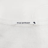 mina perhonen ilma ss8611 コットン サイズ36 ノースリーブ カットソー ホワイト レディース ミナペルホネン【中古】6-0810S◎