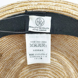 BEAUTY&YOUTH UNITED ARROWS ストローハット 麦わら帽子 1438-343-2683 ハット ベージュ レディース ビューティアンドユース【中古】6-0729S◎