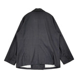 Toujours ダブルブレステッドジャケット 定価121000円 YM43KJ01 テーラードジャケット 25AW チャコールグレー レディース トゥジュー【中古】6-0814T♪