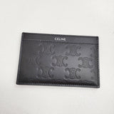 CELINE カードホルダー カーフスキン 10B703FQD カードケース ブラック レディース セリーヌ【中古】6-0814G♪
