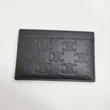 CELINE カードホルダー カーフスキン 10B703FQD カードケース ブラック レディース セリーヌ【中古】6-0814G♪