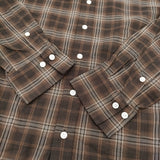 Spick and Span コットンボイルチェックシャツ 定価16500円 シアー 長袖シャツ 26SS ブラウン レディース スピックアンドスパン【中古】6-0811M♪