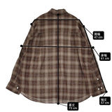 Spick and Span コットンボイルチェックシャツ 定価16500円 シアー 長袖シャツ 26SS ブラウン レディース スピックアンドスパン【中古】6-0811M♪