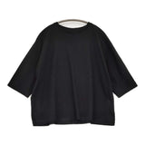 中川政七商店 強撚綿のプルオーバー 七分袖 定価8470円 Ｔシャツ カットソー 黒 ブラック レディース 中川政七商店【中古】6-0811S♪