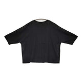 中川政七商店 強撚綿のプルオーバー 七分袖 定価8470円 Ｔシャツ カットソー 黒 ブラック レディース 中川政七商店【中古】6-0811S♪