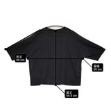 中川政七商店 強撚綿のプルオーバー 七分袖 定価8470円 Ｔシャツ カットソー 黒 ブラック レディース 中川政七商店【中古】6-0811S♪
