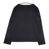 MHL. コットン プルオーバー 595-9169505 長袖Ｔシャツ カットソー ロンＴ ブラック レディース エムエイチエル【中古】6-1003M∞