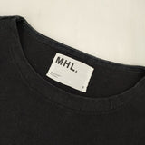 MHL. コットン プルオーバー 595-9169505 長袖Ｔシャツ カットソー ロンＴ ブラック レディース エムエイチエル【中古】6-1003M∞