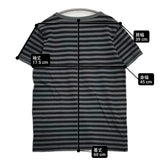 prit コットン ボーダー サイズ1 半袖Ｔシャツ カットソー グレー ブラック レディース プリット【中古】6-0810S◎