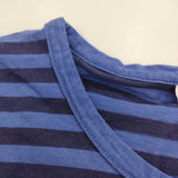 prit コットン ボーダー サイズ1 半袖Ｔシャツ カットソー ブルー ネイビー レディース プリット【中古】6-0810S◎