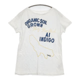 45R/45rpm 45DASH AI INDIGO サイズ2 半袖Ｔシャツ カットソー ホワイト ネイビー レディース フォーティーファイブアールピーエム【中古】6-0810S◎
