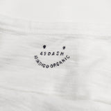 45R/45rpm 45DASH AI INDIGO サイズ2 半袖Ｔシャツ カットソー ホワイト ネイビー レディース フォーティーファイブアールピーエム【中古】6-0810S◎