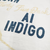 45R/45rpm 45DASH AI INDIGO サイズ2 半袖Ｔシャツ カットソー ホワイト ネイビー レディース フォーティーファイブアールピーエム【中古】6-0810S◎