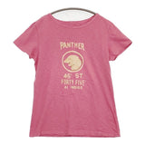 45R/45rpm パンサー サイズ2 コットン 半袖Ｔシャツ カットソー ピンク レディース フォーティーファイブアールピーエム【中古】6-0810S◎