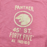 45R/45rpm パンサー サイズ2 コットン 半袖Ｔシャツ カットソー ピンク レディース フォーティーファイブアールピーエム【中古】6-0810S◎