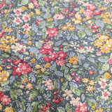 AFTERNOONTEA WARDROBE リバティ柄 花柄 JM83-47 コットン サイズM-L 半袖 ワンピース ブルー レッド レディース アフタヌーンティーワードローブ【中古】6-0810S◎
