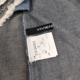 VIVIENNE TAM コットン デニム 016-242600 ノースリーブ ワンピース ネイビー レディース ヴィヴィアンタム【中古】6-0817S◎