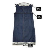 VIVIENNE TAM コットン デニム 016-242600 ノースリーブ ワンピース ネイビー レディース ヴィヴィアンタム【中古】6-0817S◎