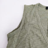 theory NEBULOUS/V.MAXI マキシ S ノースリーブ ワンピース カーキ レディース セオリー【中古】6-0810S◎