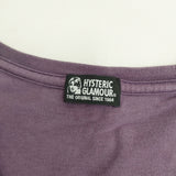HYSTERIC GLAMOUR ガール プリント コットン 半袖Ｔシャツ カットソー パープル レディース ヒステリックグラマー【中古】6-0828S◎