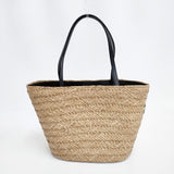 Kate Spade DOWN THE RABBIT HOLE STRAW DAISY TOTE ストロー かご かごバッグ ベージュ レディース ケイトスペード【中古】6-0729S◎
