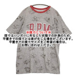 45R/45rpm サーフィン柄 ロゴ リンガーT ヴィンテージ サイズ4 半袖Ｔシャツ カットソー グレー レッド レディース フォーティーファイブアールピーエム【中古】6-0810S◎