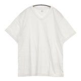 45R/45rpm Vネック サイズ3 コットン 半袖Ｔシャツ カットソー ホワイト レディース フォーティーファイブアールピーエム【中古】6-0810S◎