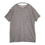 umii 908/45R/45rpm ボーダー ポケT サイズ4 コットン 半袖Ｔシャツ カットソー ホワイト チャコールグレー レディース ウミフォーティーファイブアールピーエム【中古】6-0810S◎