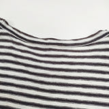umii 908/45R/45rpm ボーダー ポケT サイズ4 コットン 半袖Ｔシャツ カットソー ホワイト チャコールグレー レディース ウミフォーティーファイブアールピーエム【中古】6-0810S◎
