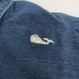 umii 908/45R/45rpm インディゴ クジラ刺繍 ポコちゃん ポロシャツ ネイビー レディース ウミフォーティーファイブアールピーエム【中古】6-0810S◎
