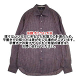45R/45rpm チェック インディゴ 長袖シャツ ワインレッド ネイビー レディース フォーティーファイブアールピーエム【中古】6-1004M∞