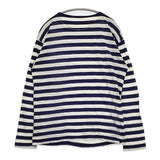 45R/45rpm コットン 天竺 ボーダー サイズ3 長袖Ｔシャツ カットソー ロンＴ ベージュ ネイビー レディース フォーティーファイブアールピーエム【中古】6-1004M∞