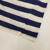 45R/45rpm コットン 天竺 ボーダー サイズ3 長袖Ｔシャツ カットソー ロンＴ ベージュ ネイビー レディース フォーティーファイブアールピーエム【中古】6-1004M∞