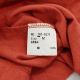 homspun 天竺半袖Tシャツ サイズM 261-6271 コットン 日本製 半袖Ｔシャツ カットソー バーミリオン 朱色 レッド レディース ホームスパン【中古】6-0811S♪