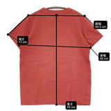 homspun 天竺半袖Tシャツ サイズM 261-6271 コットン 日本製 半袖Ｔシャツ カットソー バーミリオン 朱色 レッド レディース ホームスパン【中古】6-0811S♪